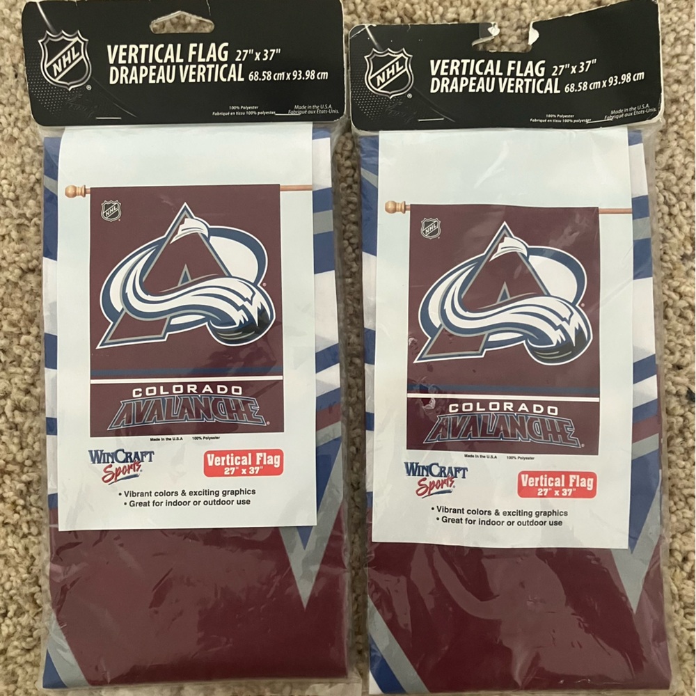 Colorado Avalanche Vertical Flag